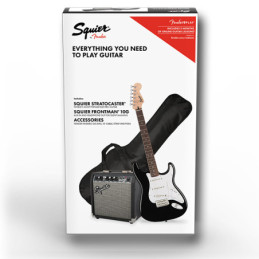 Stratocaster Pack Laurel Fingerboard Black Gig Bag 10g | Disalvator...