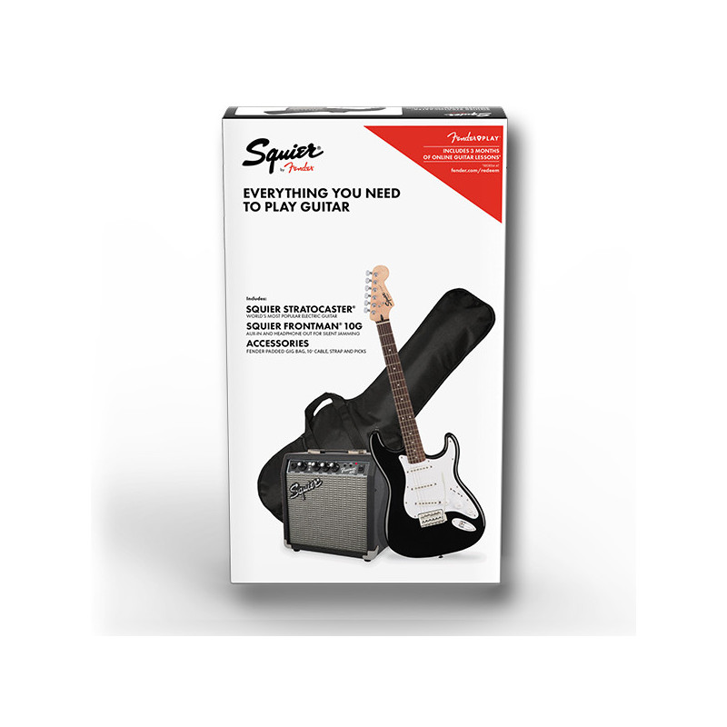 Stratocaster Pack Laurel Fingerboard Black Gig Bag 10g | Disalvator...