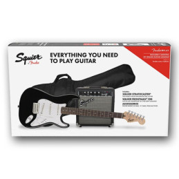 Stratocaster Pack Laurel Fingerboard Black Gig Bag 10g | Disalvator...