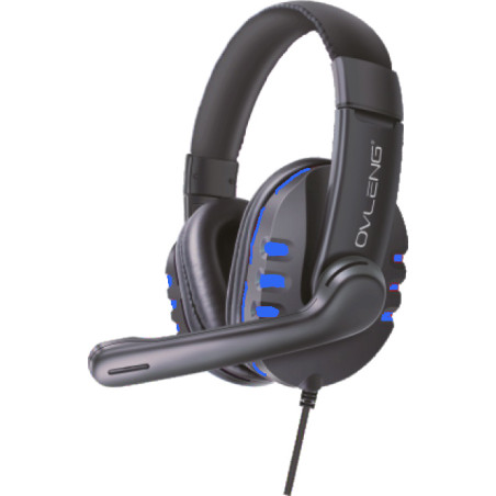 Q7BL Cuffia gaming USB con microfono rossa