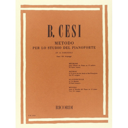Metodo Per Lo Studio Del Pianoforte - Fasc. III | Disalvatoremusics...
