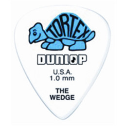 DUNLOP - 424P TORTEX WEDGE BLUE 1.0mm | Disalvatoremusicstore.it