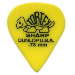 DUNLOP PLETTRO 412P.73 TORTEX Sharp Yellow .73mm | Disalvatoremusic...