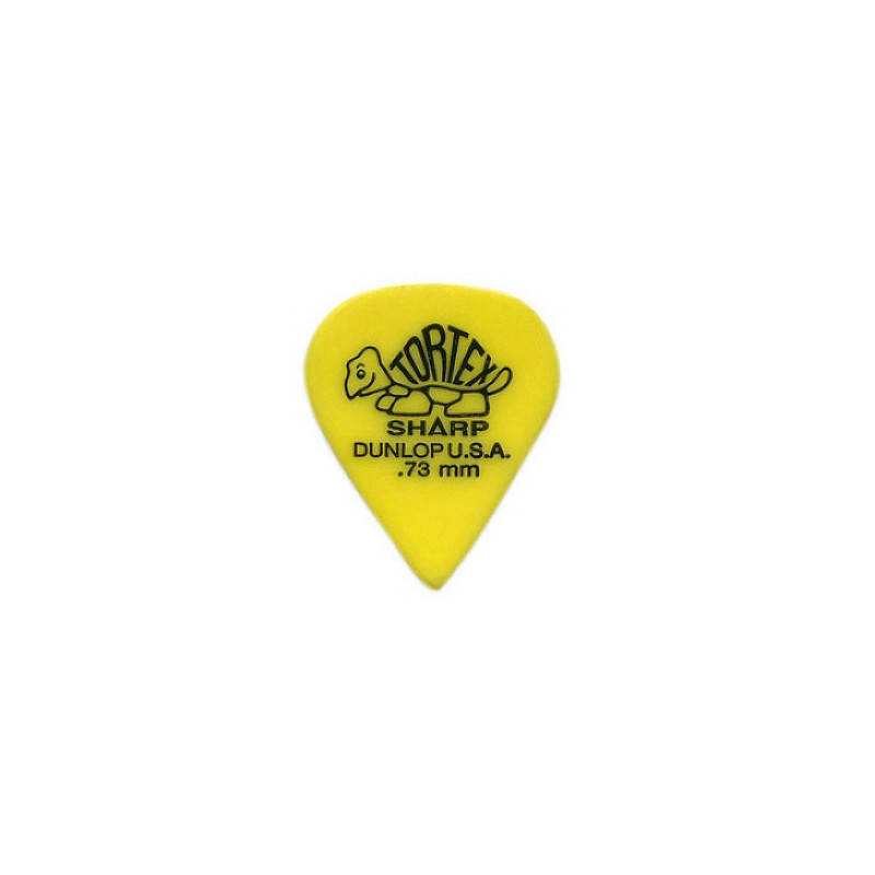 DUNLOP PLETTRO 412P.73 TORTEX Sharp Yellow .73mm | Disalvatoremusic...