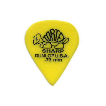 DUNLOP PLETTRO 412P.73 TORTEX Sharp Yellow .73mm | Disalvatoremusic...