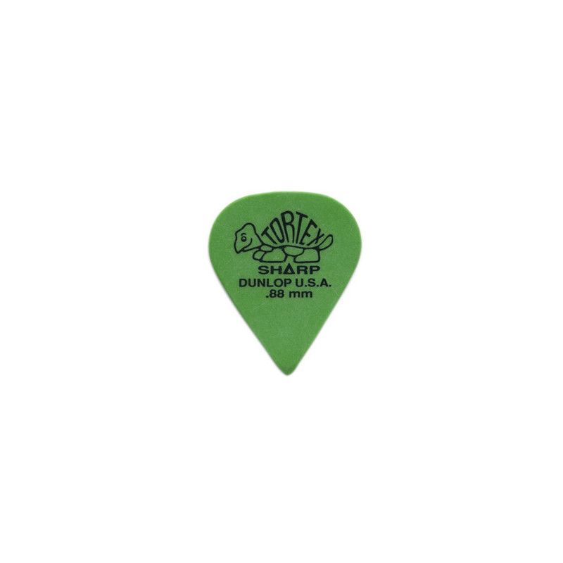 DUNLOP PLETTRO 412P.88 TORTEX Sharp Green .88mm | Disalvatoremusics...