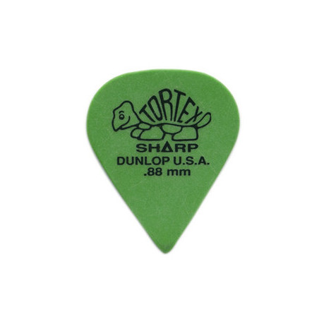 DUNLOP PLETTRO 412P.88 TORTEX Sharp Green .88mm | Disalvatoremusics...