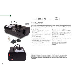 FOG MACHINE, 3000W, OUTPUT 45000cu.ft/min, tanica 3, 5L, consumo 1L...