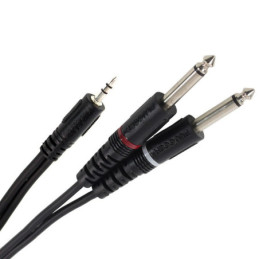 PLUGGER Y Cable Mini Jack Male Stereo - Jack Male Mono 6m | Disalva...