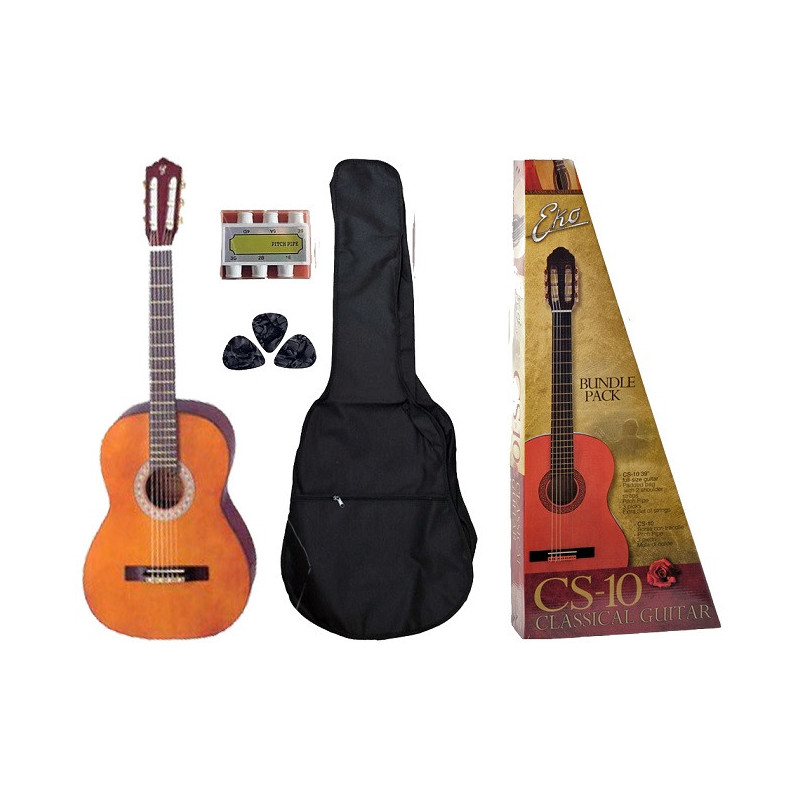 EKO CS-10 PACK chitarra classica 4/4 con borsa con tracolla, pitch ...