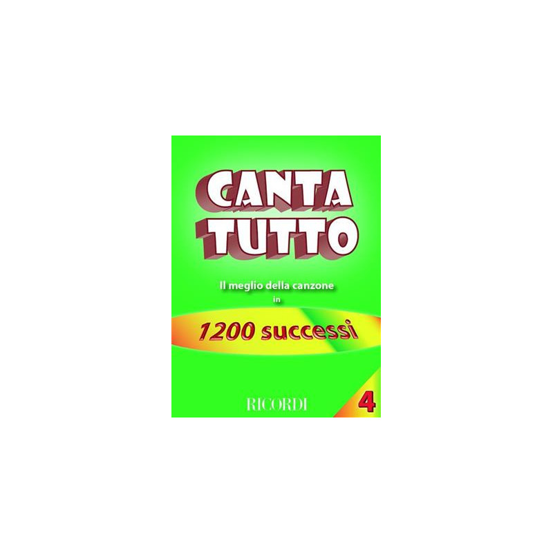 Cantatutto Vol. 4Il Meglio Della Canzone In 1200 Successi | Disalva...