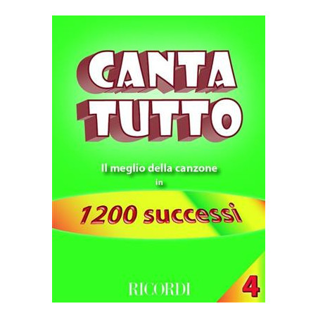 Cantatutto Vol. 4Il Meglio Della Canzone In 1200 Successi | Disalva...