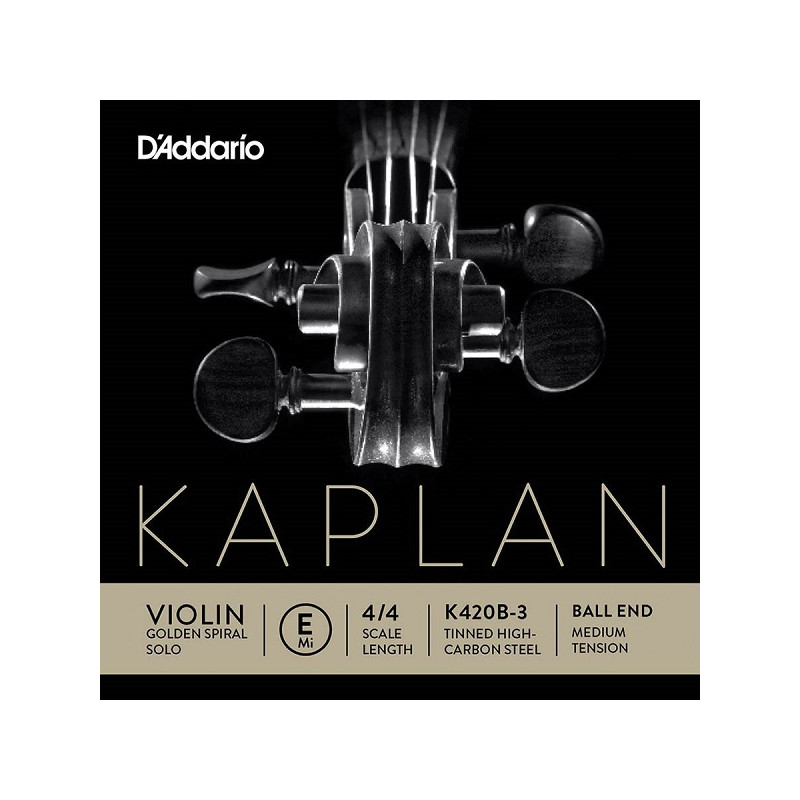 1st E - Corda singola per violino, 16.8, tensione media, carbon steel, con pallino