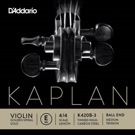 1st E - Corda singola per violino, 16.8, tensione media, carbon steel, con pallino