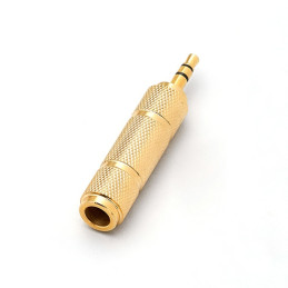 ADATATORE METAL.SPINA JACK 3,5MM STER./PRESA JACK 6,3MM