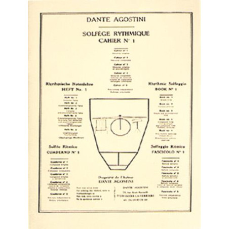 AGOSTINI, DANTE - SOLFEGE RYTHMIQUE, VOLUME 1 : MESURES SIMPLES