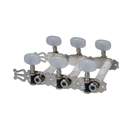 BOSTON Meccaniche per chitarra classica, 3L3R, 70mm, nickel, palette perloide