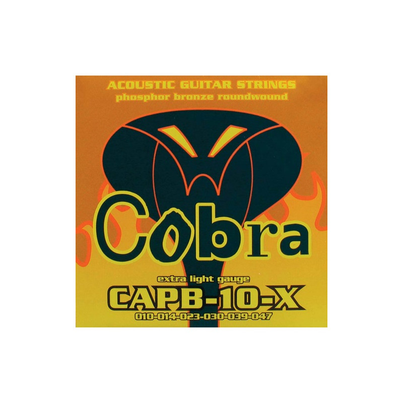 COBRA Muta di corde per chitarra acustica, 010-047