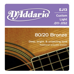 Daddario EJ13 Custom Light .011-.052 Bronze Round Wound