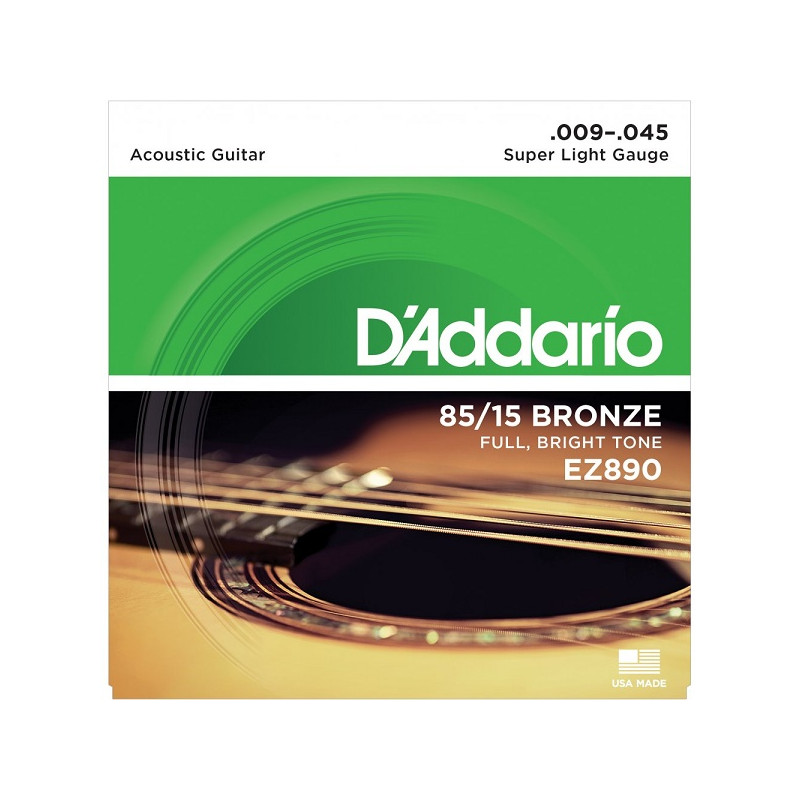 DADDARIO EZ890 Super Light .009-.045 Great American Bronze RW