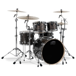Drum Workshop Shell Set Performance Finish Ply / Satin Oil- PEWTER SPARKLE