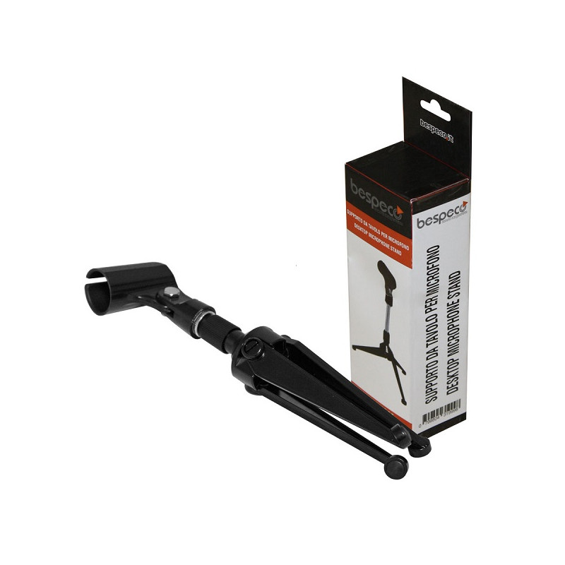 DUCKSM Base treppiede in metallo da tavolo regolabile in altezza con supporto microfonico