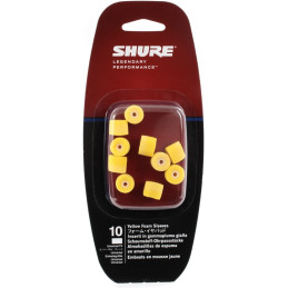 EAYLF1-10 Inserto auricolare cilindrico YLF in memory foam per SE, SCL3, SCL4,SCL5 giallo, 10 pezzi.