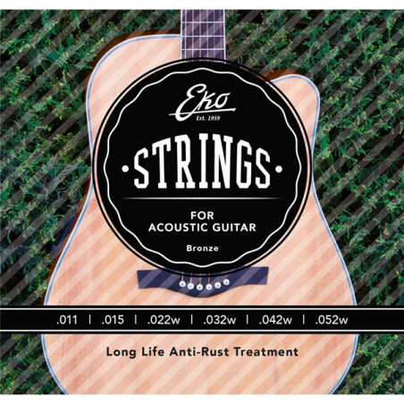 EKO GUITARS Corde Chitarra Acustica Bronze 11-52 Light Medium Set/6