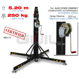 ELC-640 Stativo telescopico. Altezza massima: 5,20 m / Portata massima: 250 kg