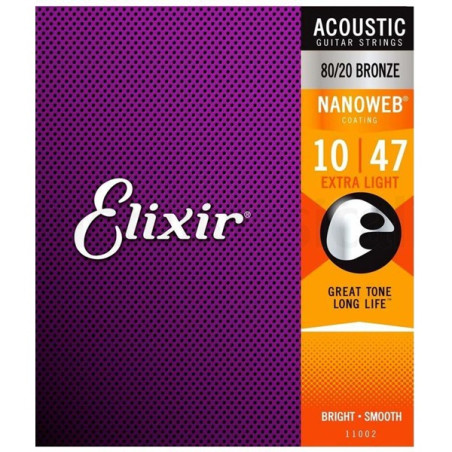 ELIXIR 11002 ACOUSTIC 80/20 BRONZE NANOWEB