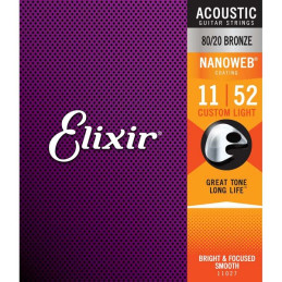 ELIXIR 11027 ACOUSTIC 80/20 BRONZE NANOWEB