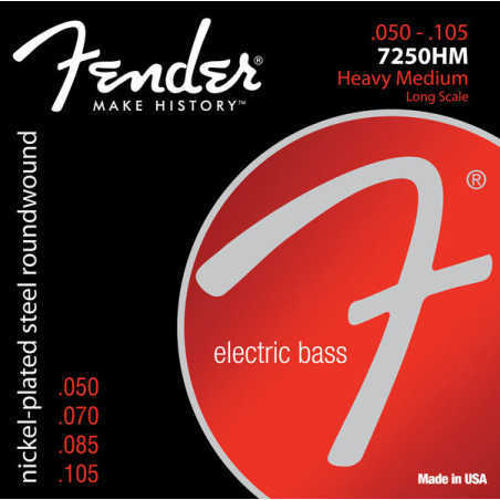 Fender 7250HM 050-105 Nickel-Plated Steel Long-Scale Muta per basso elettrico