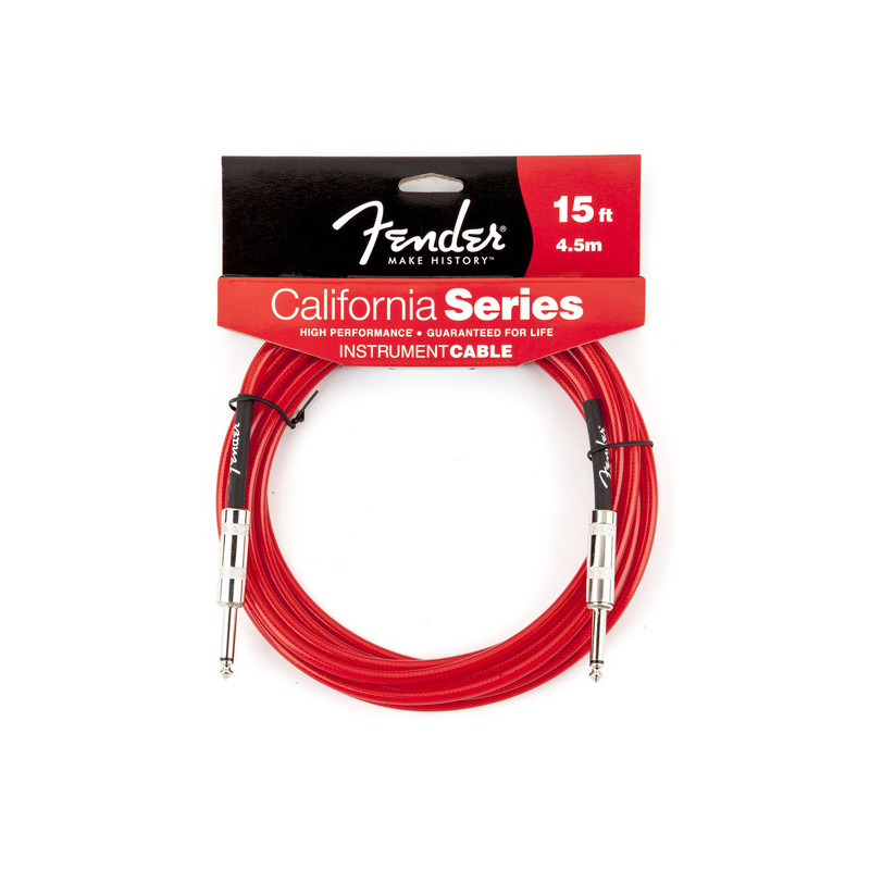 Fender Jack serie California per chitarra e basso 4,5mt Candy Apple Red 0990515009