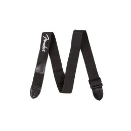 Fender Tracolla per chitarra e basso Black with White Logo