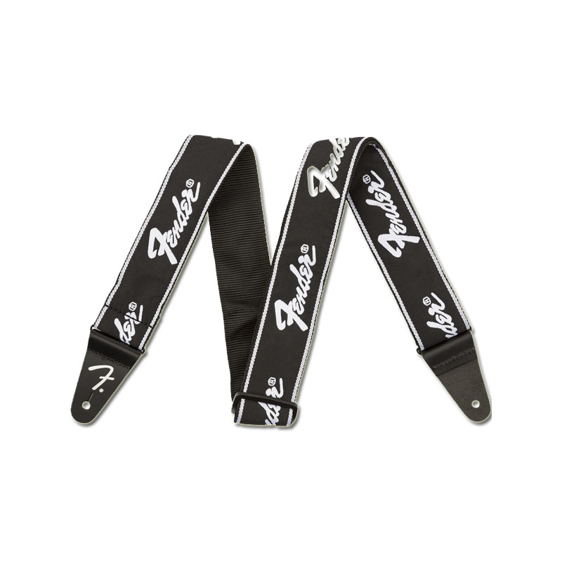 Fender® Running Logo Strap, Black, TRACOLLA