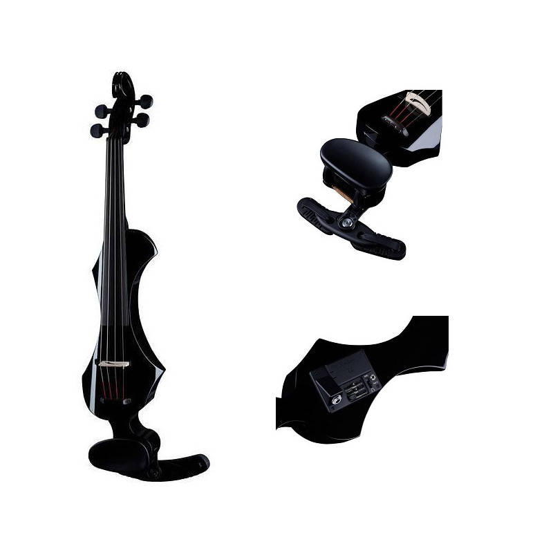 GEWA VIOLINO ELETTRICO NERO con astuccio MADE IN GERMANY