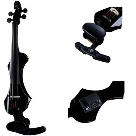GEWA VIOLINO ELETTRICO NERO con astuccio MADE IN GERMANY