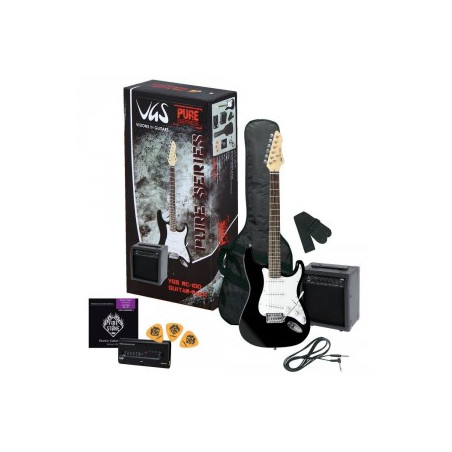 GEWApure Chitarra elettrica VGS RC-100 Guitar Pack Black