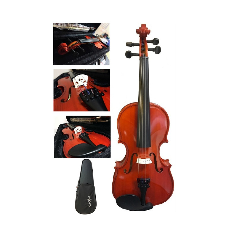 GOJA Violino da studio 1/4, piano armonico in legno massello