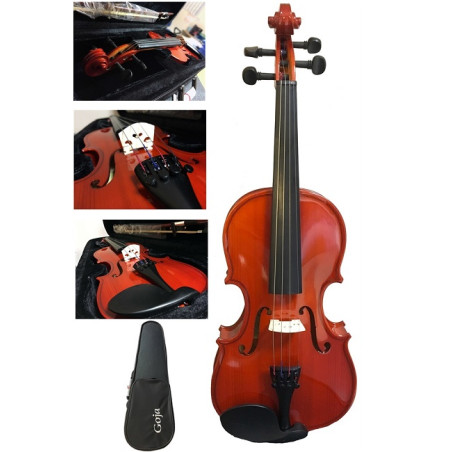 GOJA Violino da studio 1/4, piano armonico in legno massello
