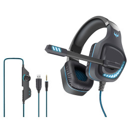 GT 97BL-Cuffia gaming USB con led blue