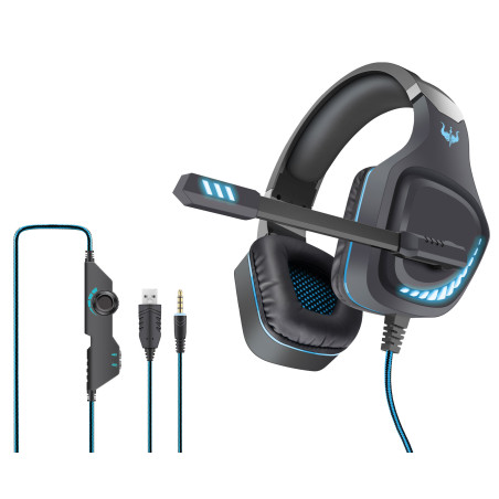 GT 97BL-Cuffia gaming USB con led blue