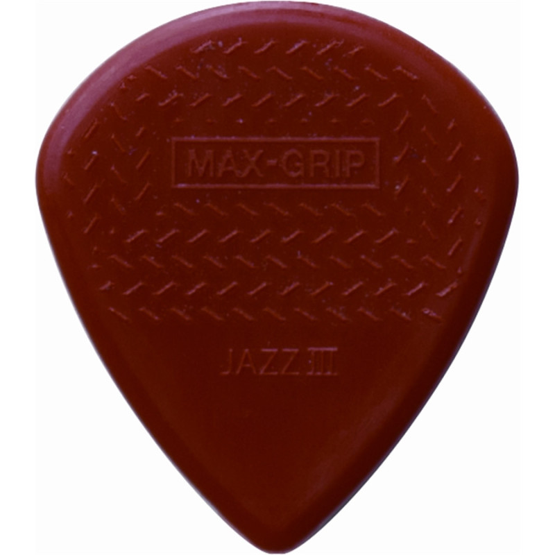 DUNLOP PLETTRO 471P3N NYLON Max-Grip Jazz III rossi in nylon standa...