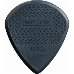 DUNLOP PLETTRO 471P3S NYLON Max-Grip Jazz III neri in nylon stiffo,...