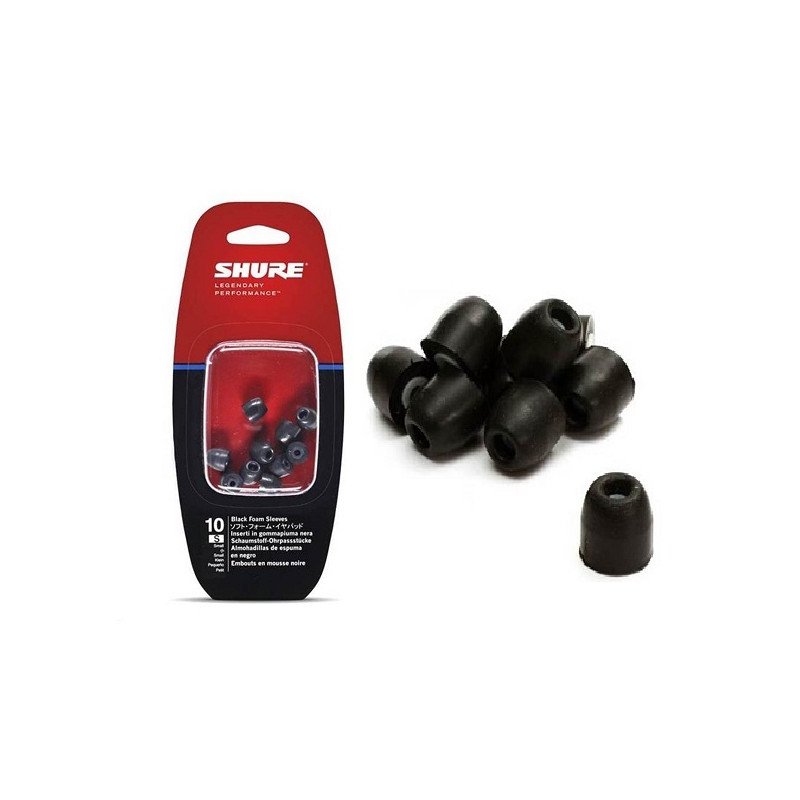 Inserto auricolare F in gomma lavabile Small per SE, SCL3, SCL4,SCL5 nero, 10 pezzi.