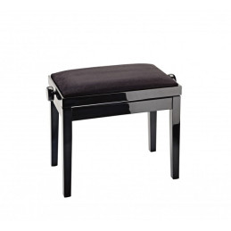 K&M panca finitura nera lucida, seduta velluto nero Panca per pianoforte 13901-100-21