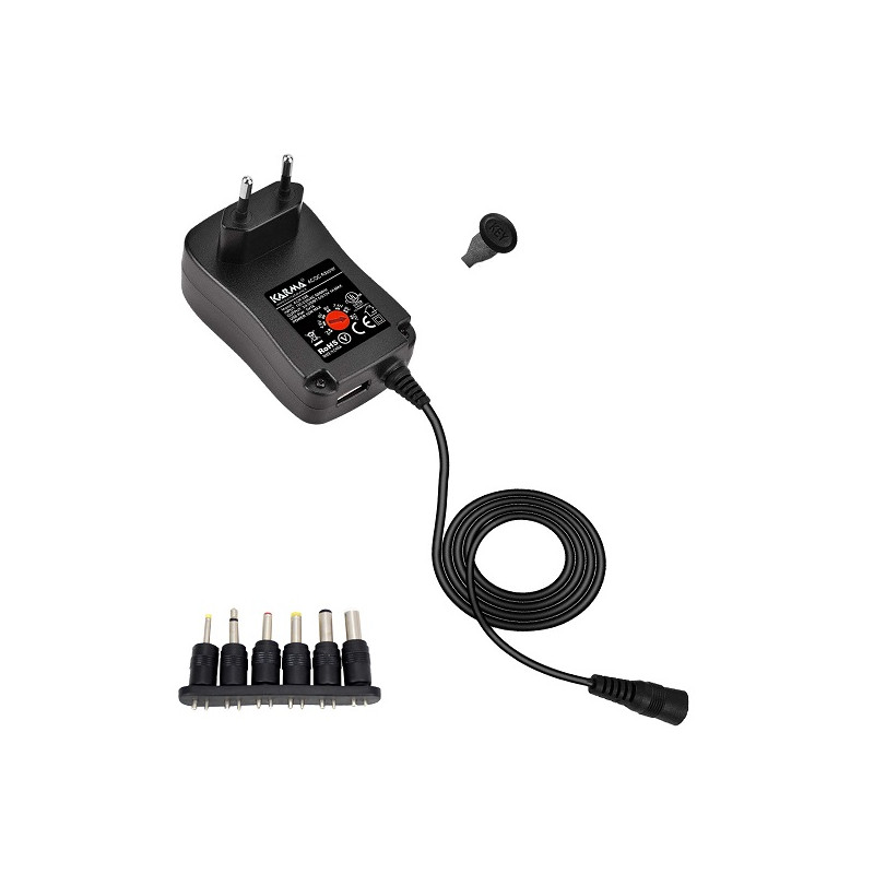 KARMA ACR 626 Alimentatore univ. 12W 1000mA stabilizzato con USB