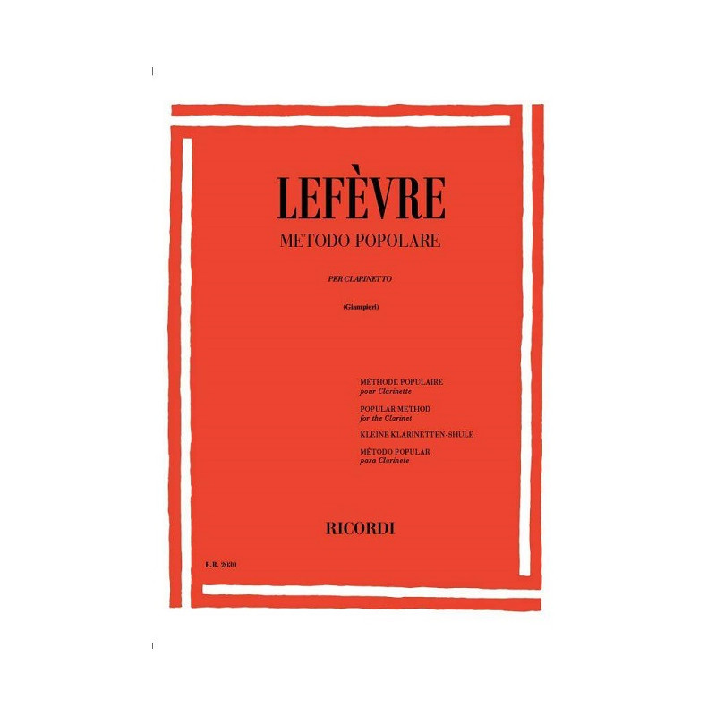LEFEVRE J.X. METODO PER CLARINETTO VOL 1