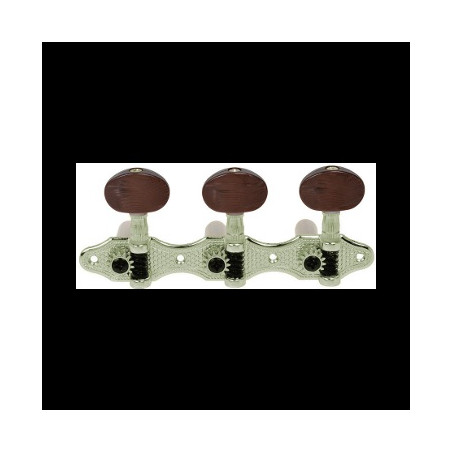 Meccaniche chitarra classica MHC200NI NICKEL bottone marrone
