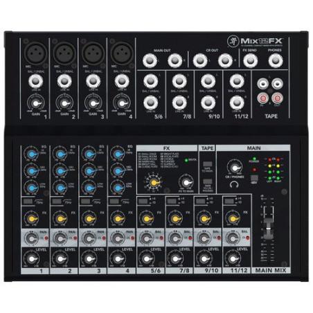 MIX12FX MIXER MACKIE  a 12 canali, 4 preamplificatori microfonici, con Effetti